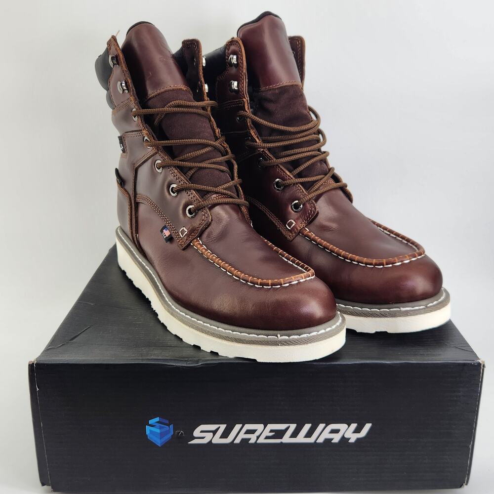 NIB Sureway‎ 819WP Men's Size 13 Work Boot Full Grain Leather Waterproof